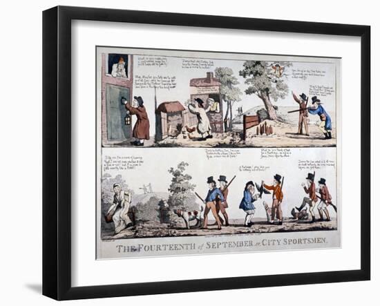The Fourteenth of September Or, City Sportsmen, 1798-George Moutard Woodward-Framed Giclee Print