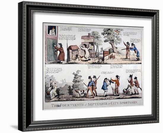 The Fourteenth of September Or, City Sportsmen, 1798-George Moutard Woodward-Framed Giclee Print