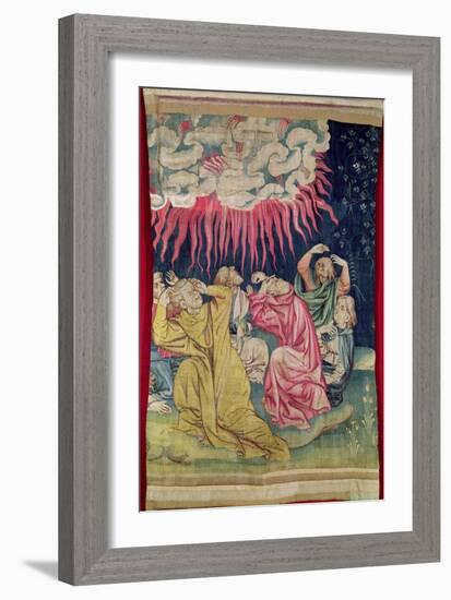 The Fourth Angel Poured Out His Bowl on the Sun, No.60 in the 'Apocalypse of Angers', 1373-87-Nicolas Bataille-Framed Giclee Print