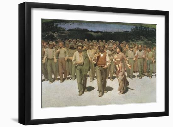 The Fourth Estate-Giuseppe Pellizza da Volpedo-Framed Art Print