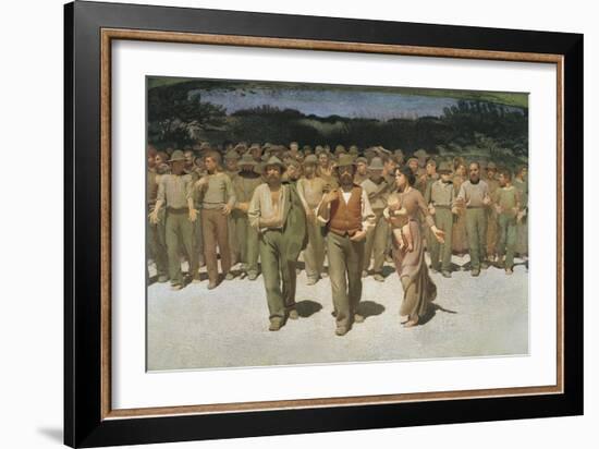 The Fourth Estate-Giuseppe Pellizza da Volpedo-Framed Art Print