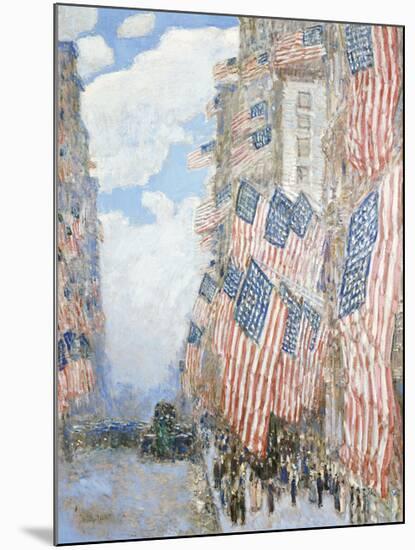 The Fourth of July, 1916-Childe Hassam-Mounted Premium Giclee Print