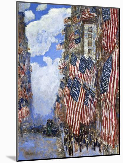 The Fourth of July, 1916-Childe Hassam-Mounted Giclee Print