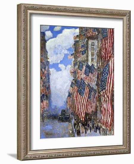 The Fourth of July, 1916-Childe Hassam-Framed Giclee Print