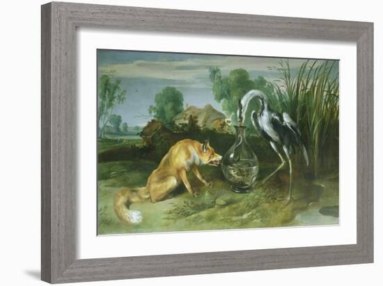 The Fox and the Crane from Aesop's Fables-Frans Snyders-Framed Giclee Print