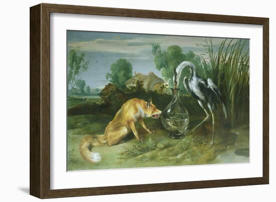 The Fox and the Crane from Aesop's Fables-Frans Snyders-Framed Giclee Print