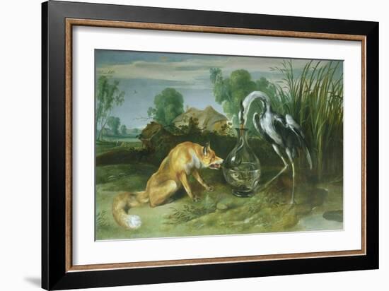 The Fox and the Crane from Aesop's Fables-Frans Snyders-Framed Giclee Print