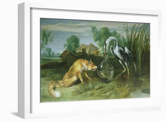 The Fox and the Crane from Aesop's Fables-Frans Snyders-Framed Giclee Print