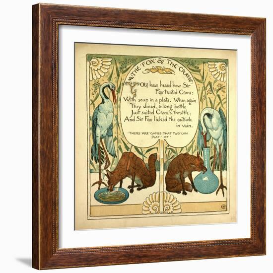 The Fox and the Crane-null-Framed Giclee Print