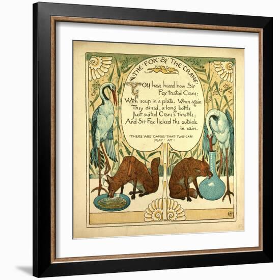 The Fox and the Crane-null-Framed Giclee Print