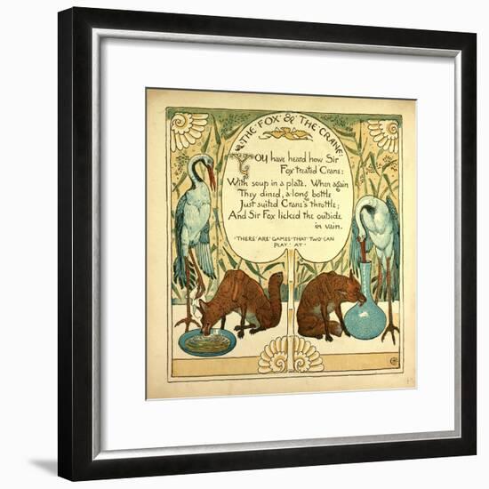 The Fox and the Crane-null-Framed Giclee Print