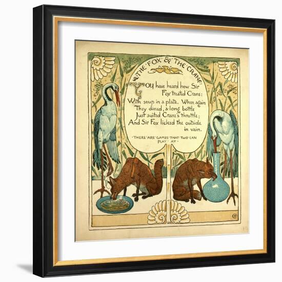 The Fox and the Crane-null-Framed Giclee Print