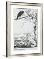The Fox and the Crow, Illustration from 'Aesop's Fables', Published by Heinemann, 1912-Arthur Rackham-Framed Giclee Print