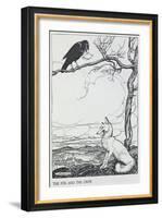 The Fox and the Crow, Illustration from 'Aesop's Fables', Published by Heinemann, 1912-Arthur Rackham-Framed Giclee Print