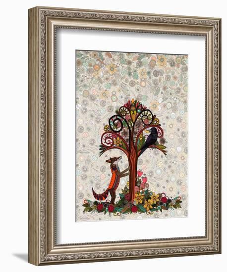 The Fox and the Crow (Variant 2)-Sharon Turner-Framed Art Print