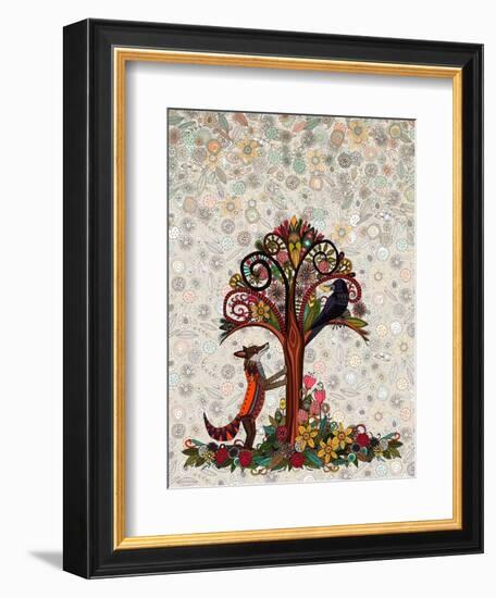 The Fox and the Crow (Variant 2)-Sharon Turner-Framed Art Print