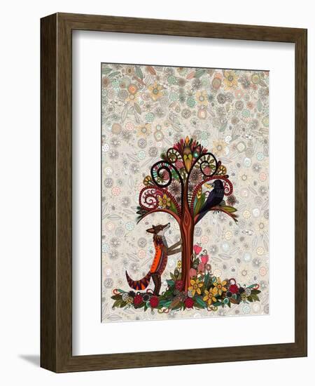The Fox and the Crow (Variant 2)-Sharon Turner-Framed Premium Giclee Print