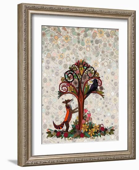 The Fox and the Crow (Variant 2)-Sharon Turner-Framed Art Print