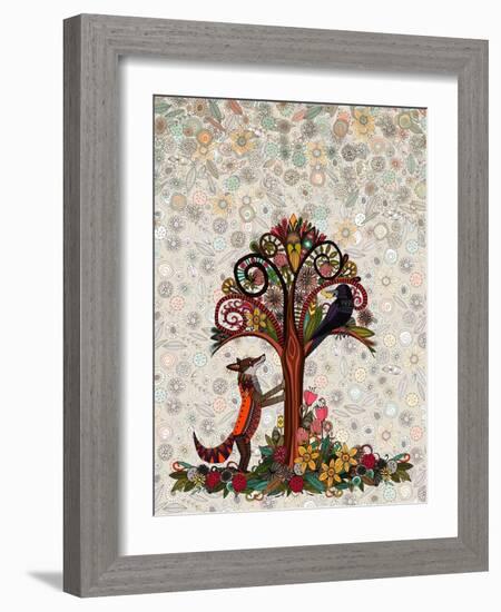 The Fox and the Crow (Variant 2)-Sharon Turner-Framed Art Print