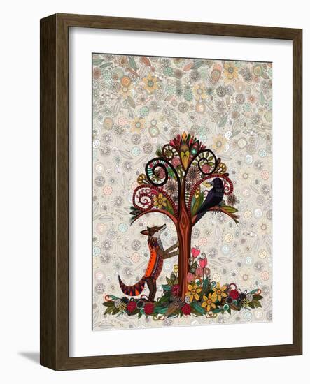 The Fox and the Crow (Variant 2)-Sharon Turner-Framed Art Print