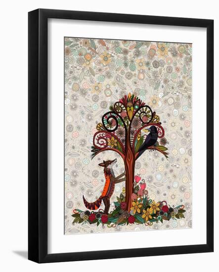 The Fox and the Crow (Variant 2)-Sharon Turner-Framed Art Print