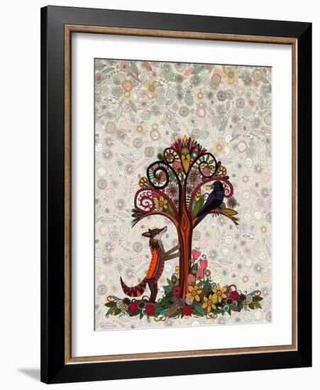 The Fox and the Crow (Variant 2)-Sharon Turner-Framed Art Print