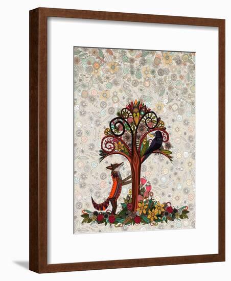 The Fox and the Crow (Variant 2)-Sharon Turner-Framed Art Print