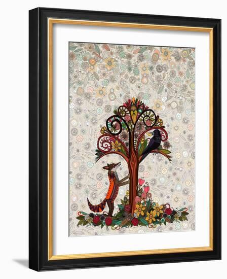 The Fox and the Crow (Variant 2)-Sharon Turner-Framed Art Print