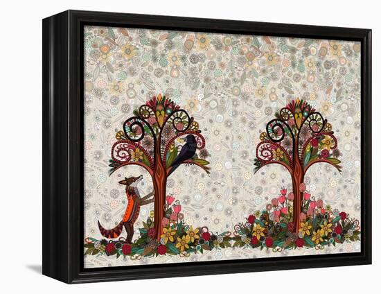 The Fox and the Crow-Sharon Turner-Framed Stretched Canvas