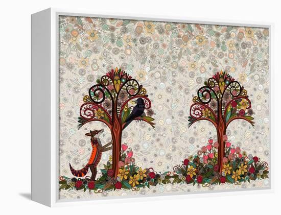 The Fox and the Crow-Sharon Turner-Framed Stretched Canvas