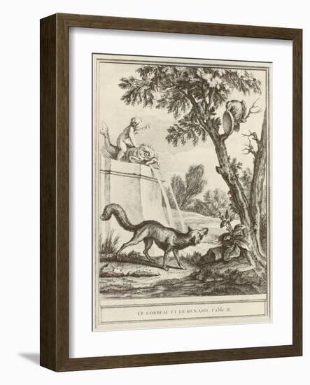 The Fox and the Crow-Jean-Baptiste Oudry-Framed Giclee Print