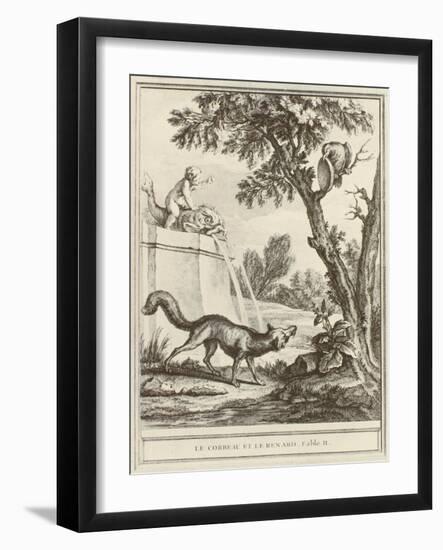 The Fox and the Crow-Jean-Baptiste Oudry-Framed Giclee Print