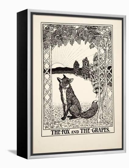 The Fox and the Grapes, from A Hundred Fables of Aesop, Pub.1903 (Engraving)-Percy James Billinghurst-Framed Premier Image Canvas