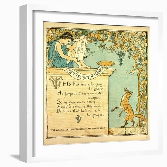 The Fox and the Grapes-null-Framed Giclee Print