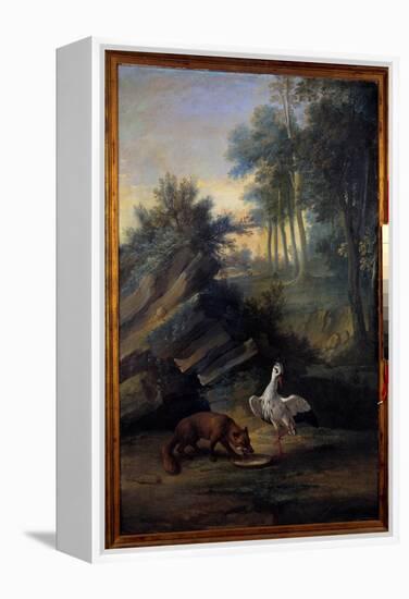 The Fox and the Stork, 1747 (Oil on Canvas)-Jean-Baptiste Oudry-Framed Premier Image Canvas