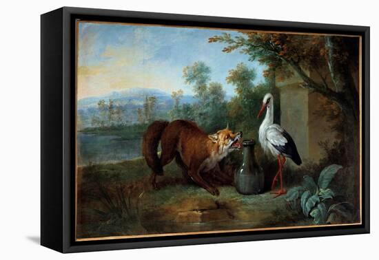 The Fox and the Stork, 1751 (Oil on Canvas)-Jean-Baptiste Oudry-Framed Premier Image Canvas