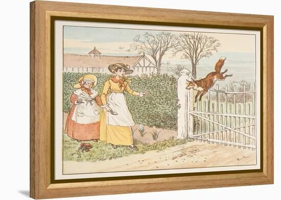 The Fox Jumps over the Parson's Gate, from the Hey Diddle Diddle Picture Book, Pub.1882 (Colour Eng-Randolph Caldecott-Framed Premier Image Canvas