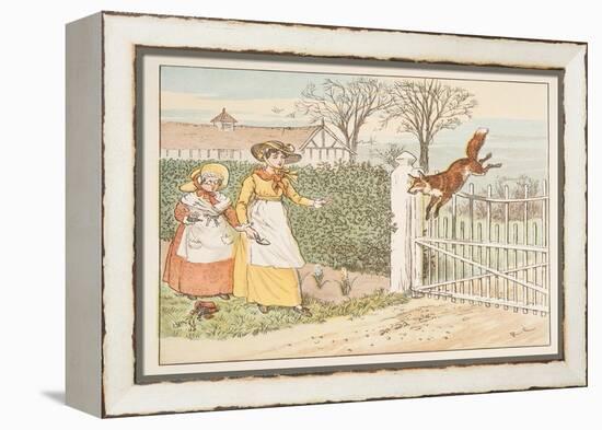 The Fox Jumps over the Parson's Gate, from the Hey Diddle Diddle Picture Book, Pub.1882 (Colour Eng-Randolph Caldecott-Framed Premier Image Canvas