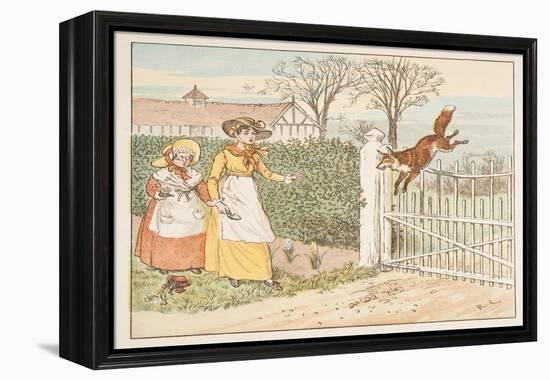 The Fox Jumps over the Parson's Gate, from the Hey Diddle Diddle Picture Book, Pub.1882 (Colour Eng-Randolph Caldecott-Framed Premier Image Canvas