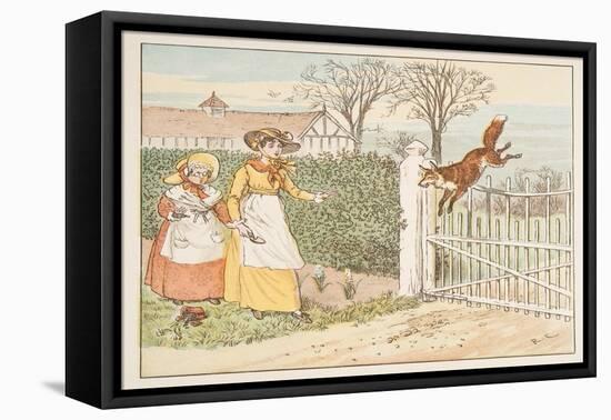 The Fox Jumps over the Parson's Gate, from the Hey Diddle Diddle Picture Book, Pub.1882 (Colour Eng-Randolph Caldecott-Framed Premier Image Canvas