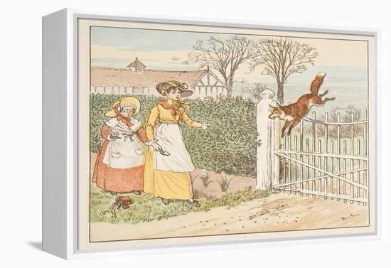 The Fox Jumps over the Parson's Gate, from the Hey Diddle Diddle Picture Book, Pub.1882 (Colour Eng-Randolph Caldecott-Framed Premier Image Canvas