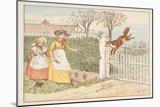 The Fox Jumps over the Parson's Gate, from the Hey Diddle Diddle Picture Book, Pub.1882 (Colour Eng-Randolph Caldecott-Mounted Giclee Print