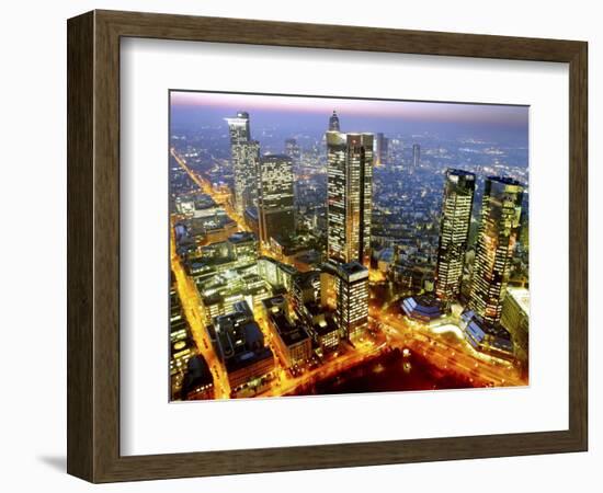 The Frankfurt, Germany, Skyline is Seen at Sunset-null-Framed Photographic Print