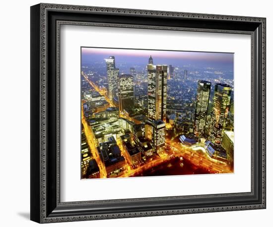 The Frankfurt, Germany, Skyline is Seen at Sunset-null-Framed Photographic Print