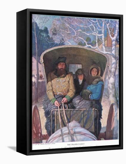 The Fraser Family: He Was Crammed Stiff and Heated, into the Old Chaise between His Parents, 1928 (-Newell Convers Wyeth-Framed Premier Image Canvas