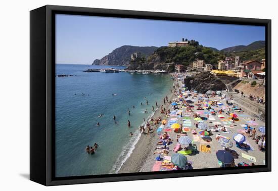 The Free Beach in the Old Town at Monterosso Al Mare-Mark Sunderland-Framed Premier Image Canvas