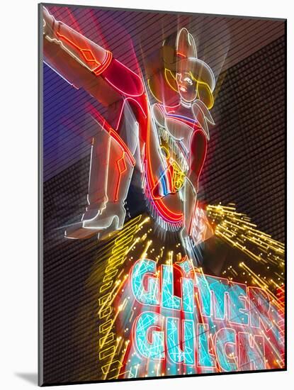 The Freemont Street Experience in Downtown Las Vegas, Las Vegas, Nevada, USA, North America-Gavin Hellier-Mounted Photographic Print