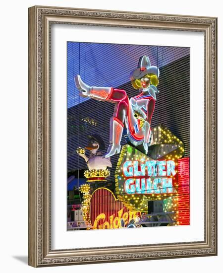 The Freemont Street Experience in Downtown Las Vegas, Las Vegas, Nevada, USA, North America-Gavin Hellier-Framed Photographic Print