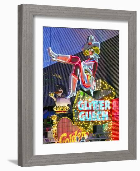 The Freemont Street Experience in Downtown Las Vegas, Las Vegas, Nevada, USA, North America-Gavin Hellier-Framed Photographic Print