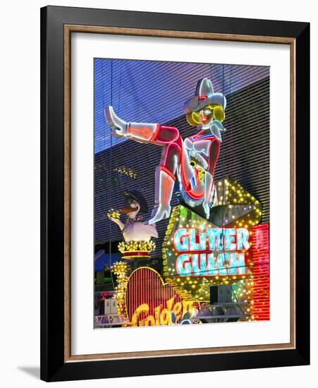 The Freemont Street Experience in Downtown Las Vegas, Las Vegas, Nevada, USA, North America-Gavin Hellier-Framed Photographic Print